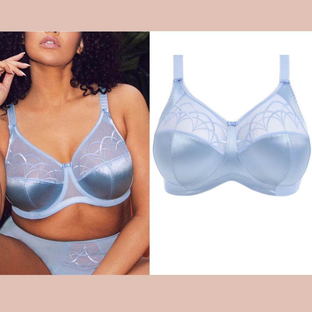 USED $69 Elomi‎ [ US 38I US ] Cate Underwired Bra in Alaska Blue #T2064